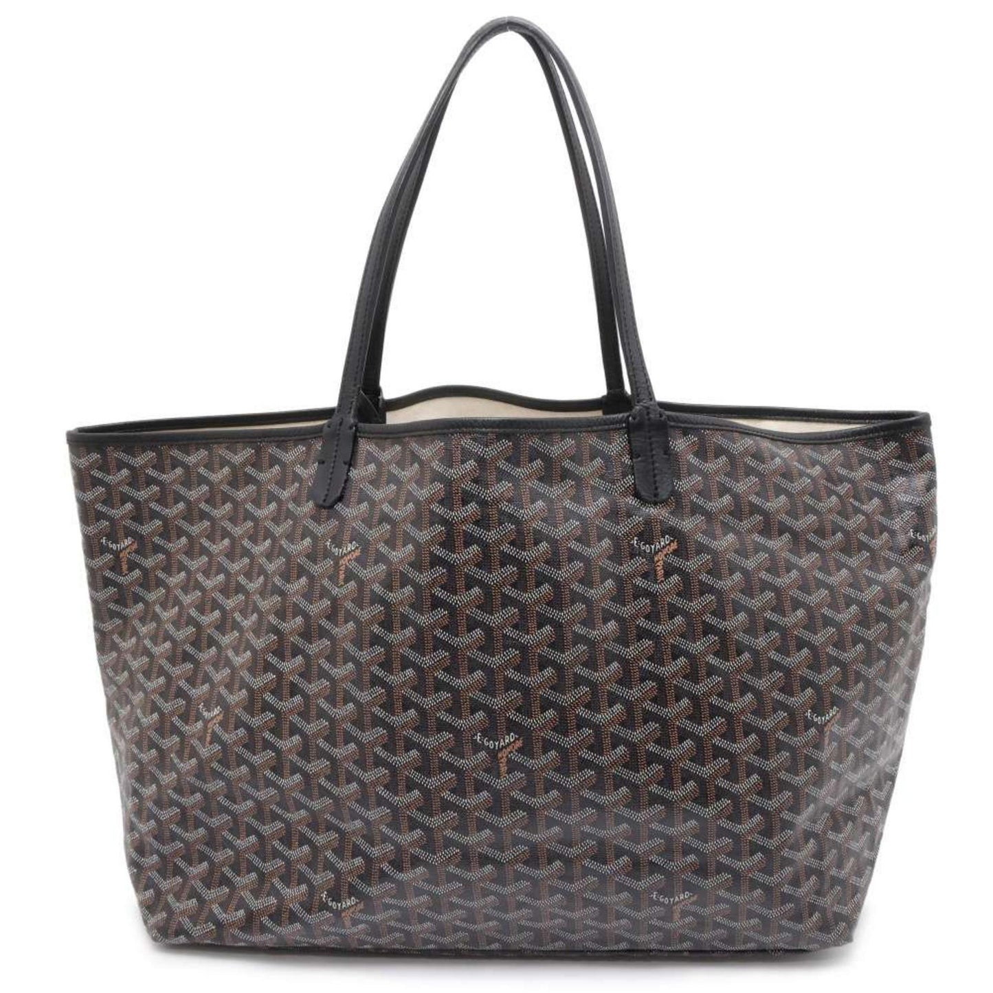 GOYARD Saint Louis PVC Leather Black Handbag Preloved