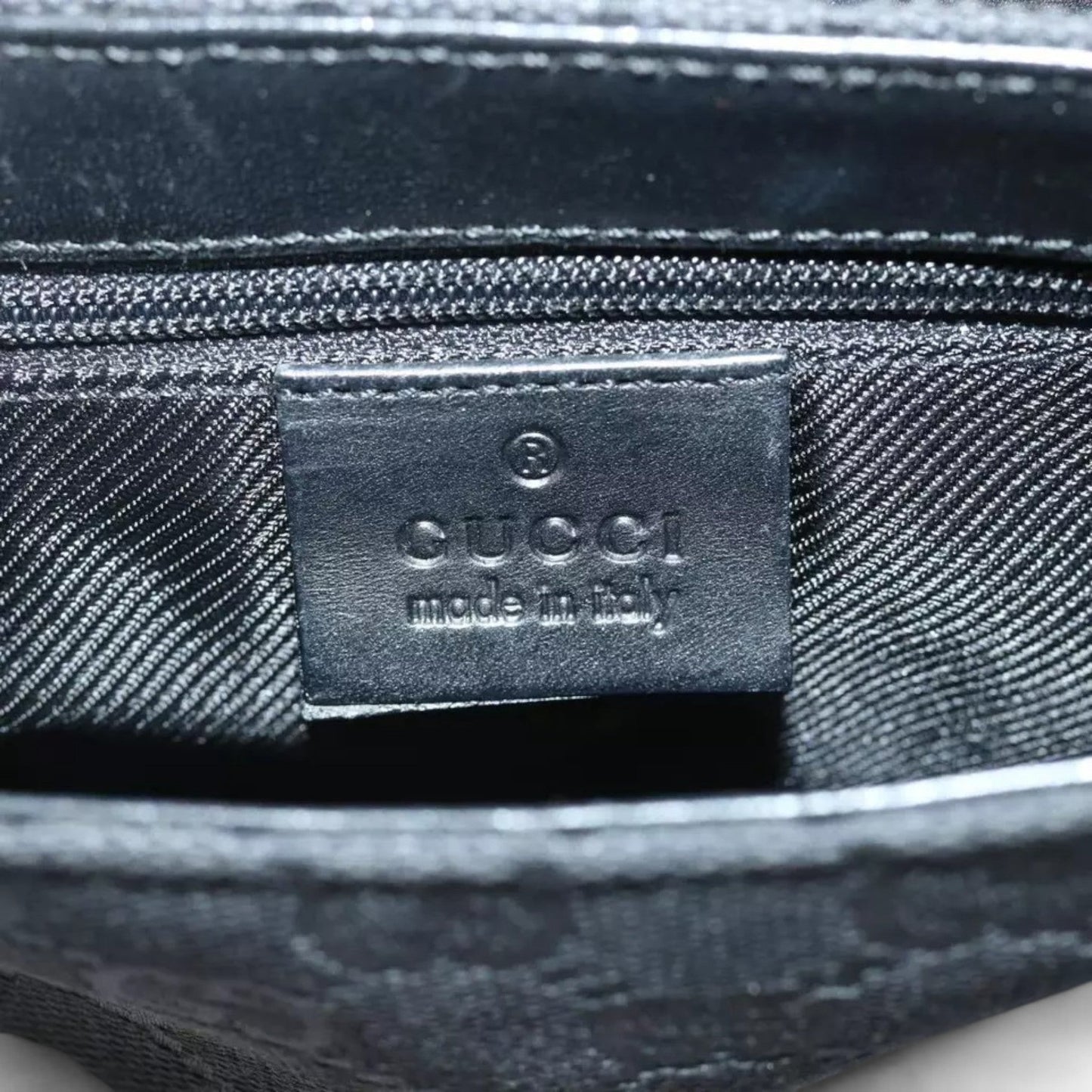 Gucci GG Canvas Waist Bag Black Unisex Shoulder Strap