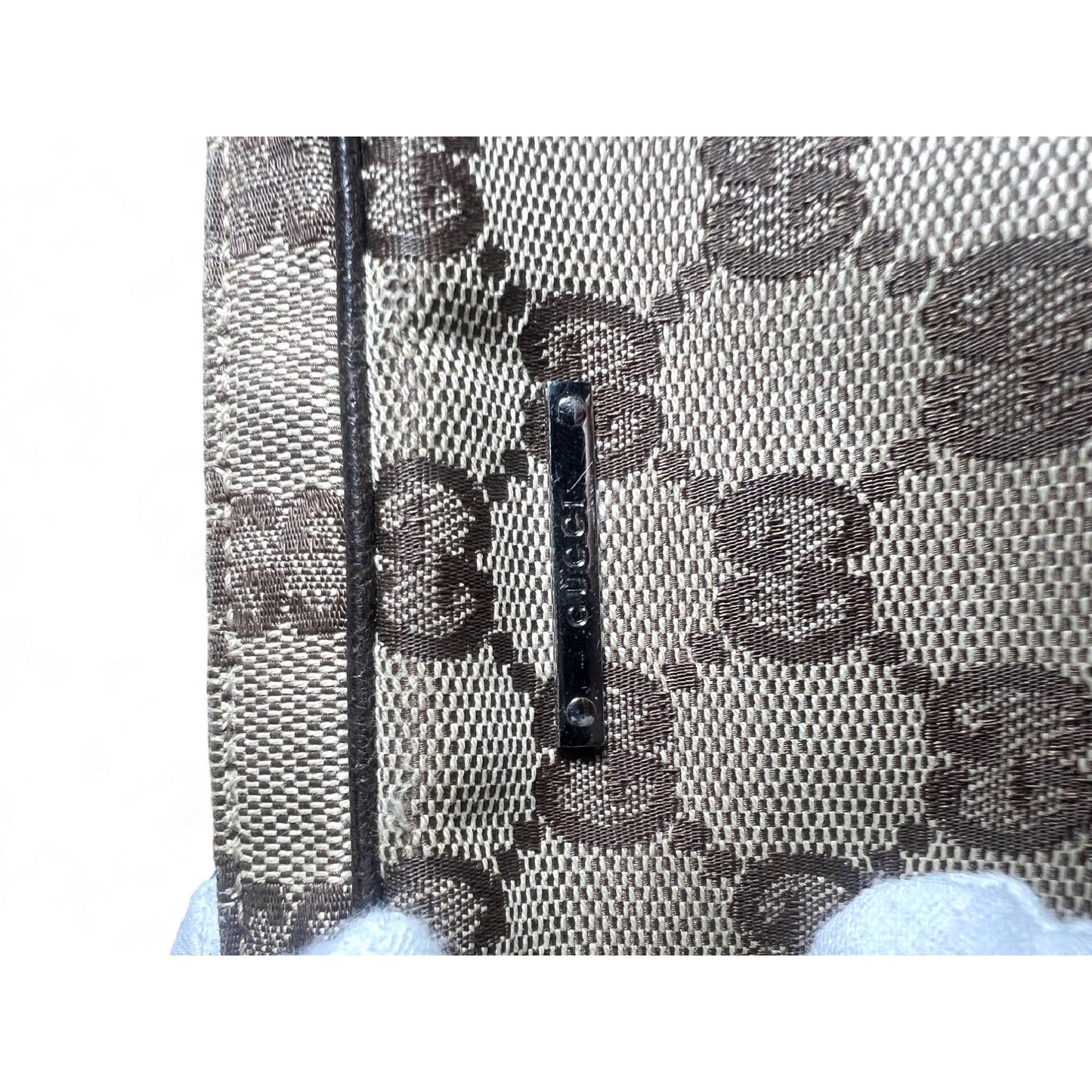 Gucci GG Supreme Canvas Brown Unisex Toiletry Bag Pouch Travel Case Vintage Style