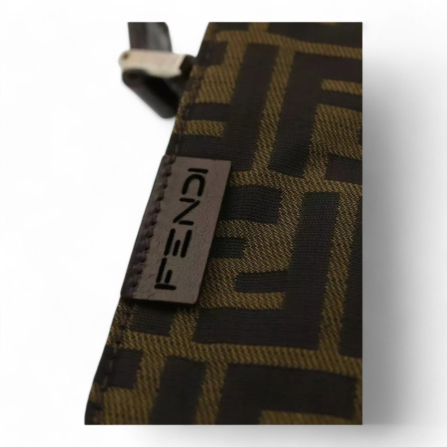 Fendi Zucca Canvas Shoulder Crossbody Bag Black Brown