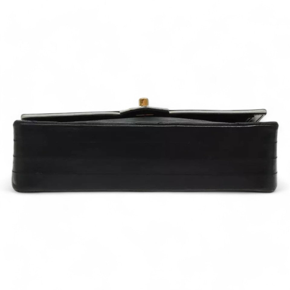 Chanel Matelasse Chain Shoulder Bag Lambskin Black Gold CC
