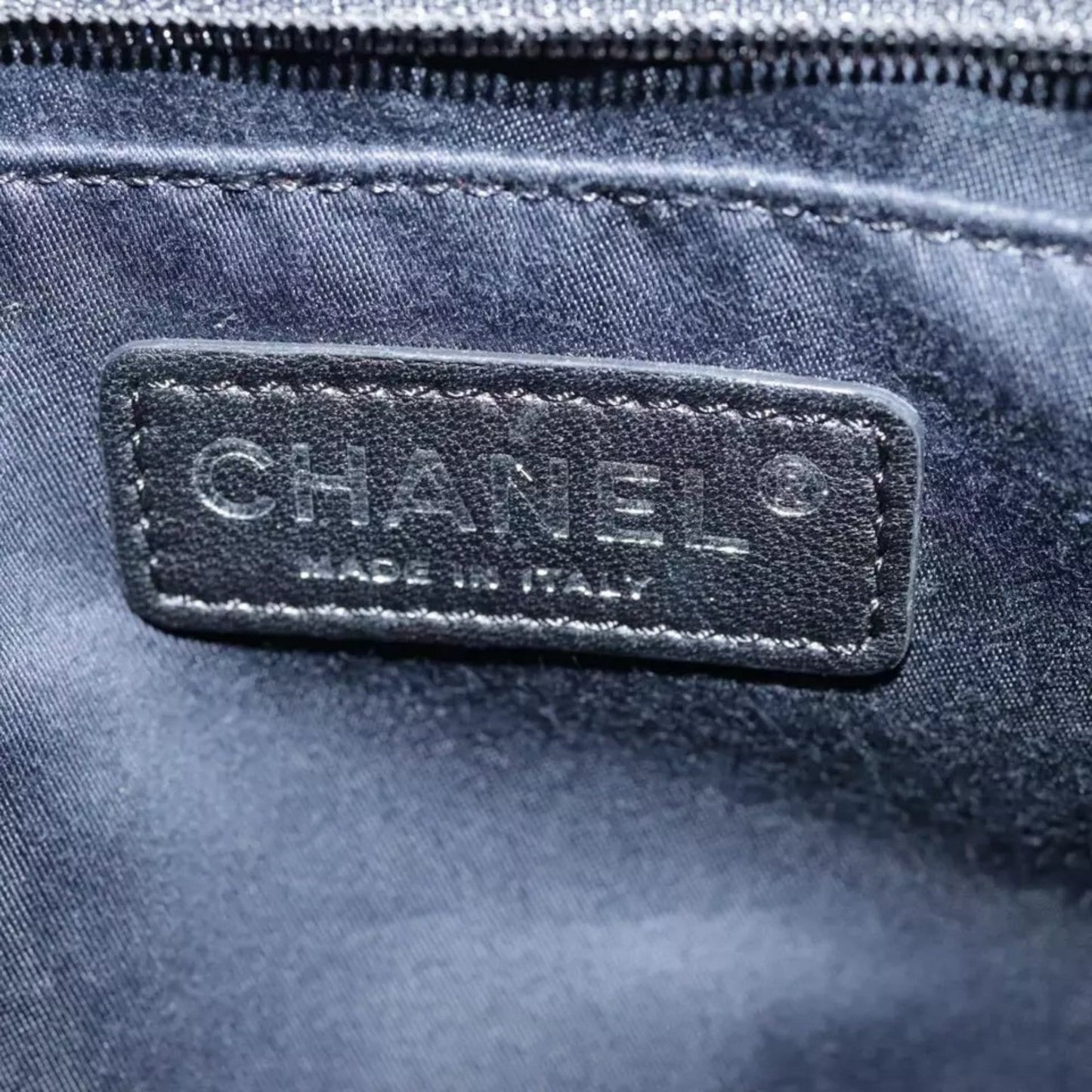 CHANEL Matelasse Chain Shoulder Bag Patent Leather Black Silver CC