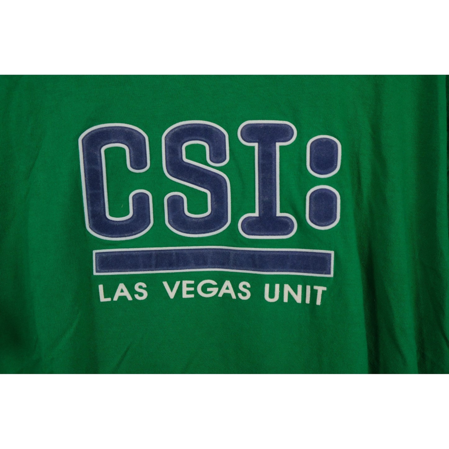 CSI Las Vegas Unit Green Ringer T-Shirt D.LAB Large Men's Movie Promo Vintage Style