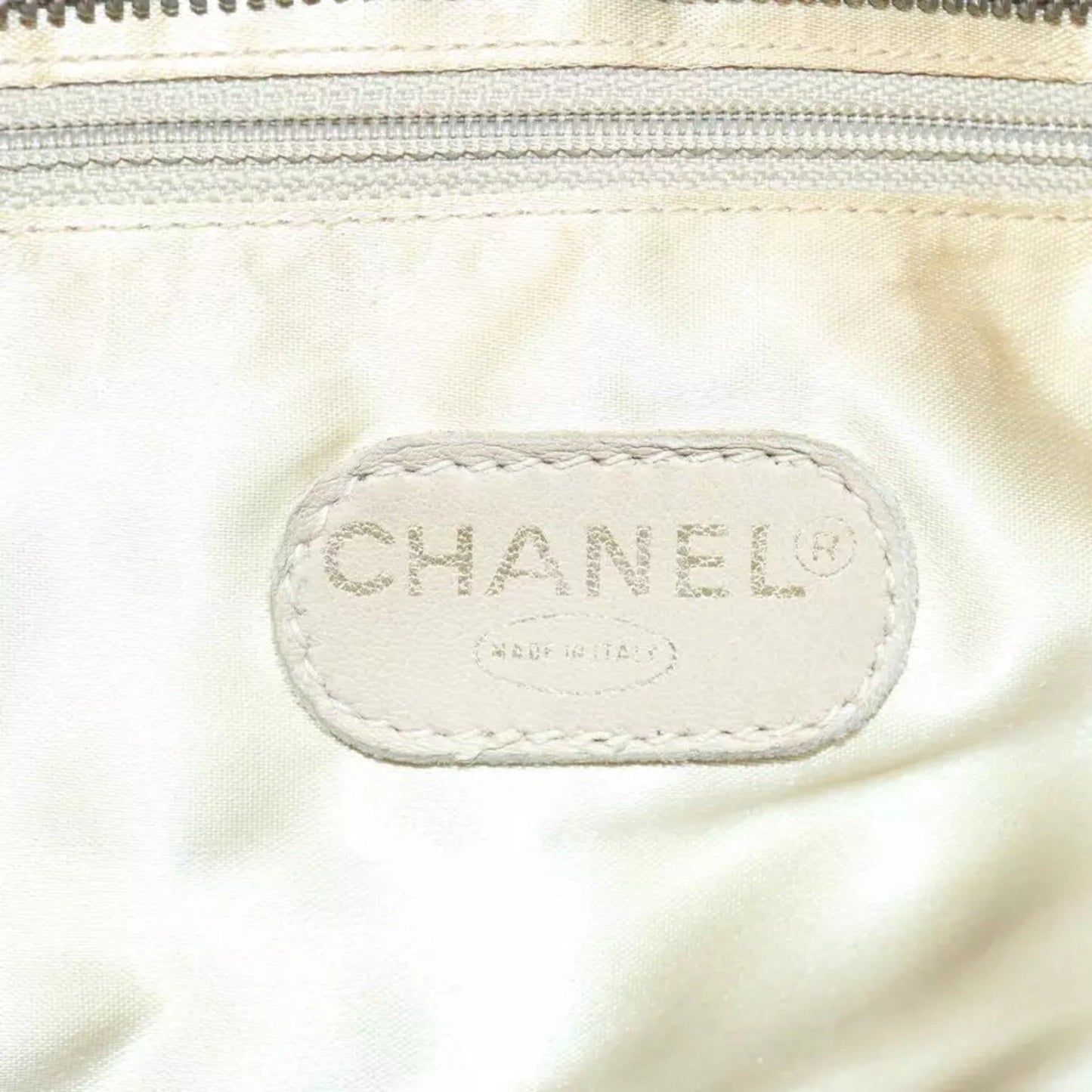 Chanel Matelasse Tote Bag Straw Brown CC Auth Quilted Chain Strap