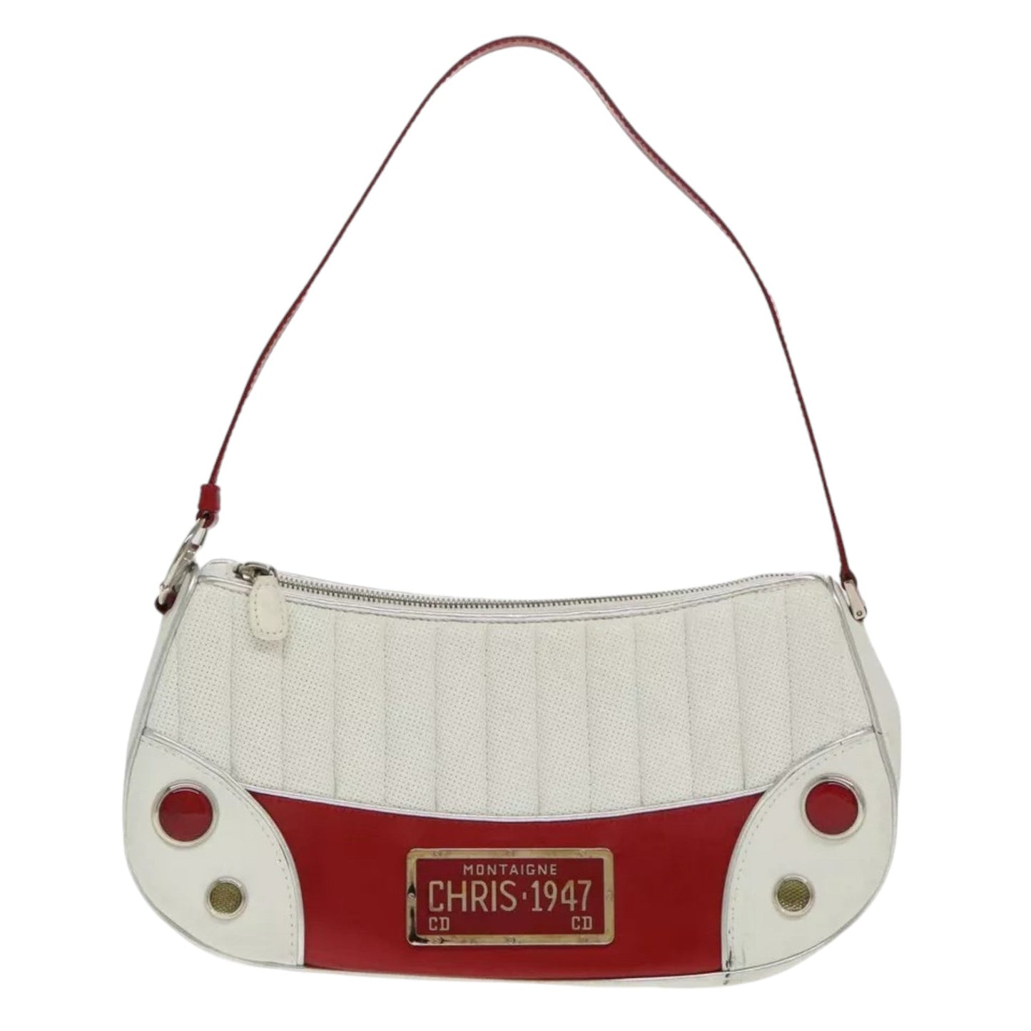 Christian Dior Montaigne Trailer Vintage Shoulder Bag Leather Women's Handbag