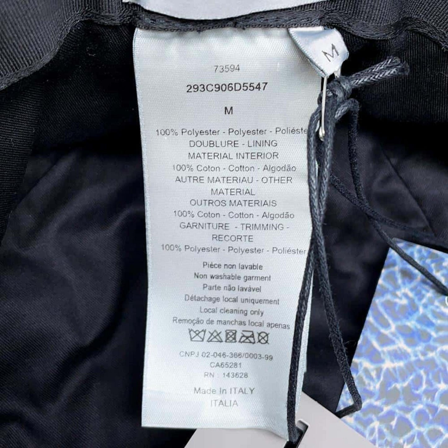 Dior PARLEY Polyester Blue Bucket Hat New