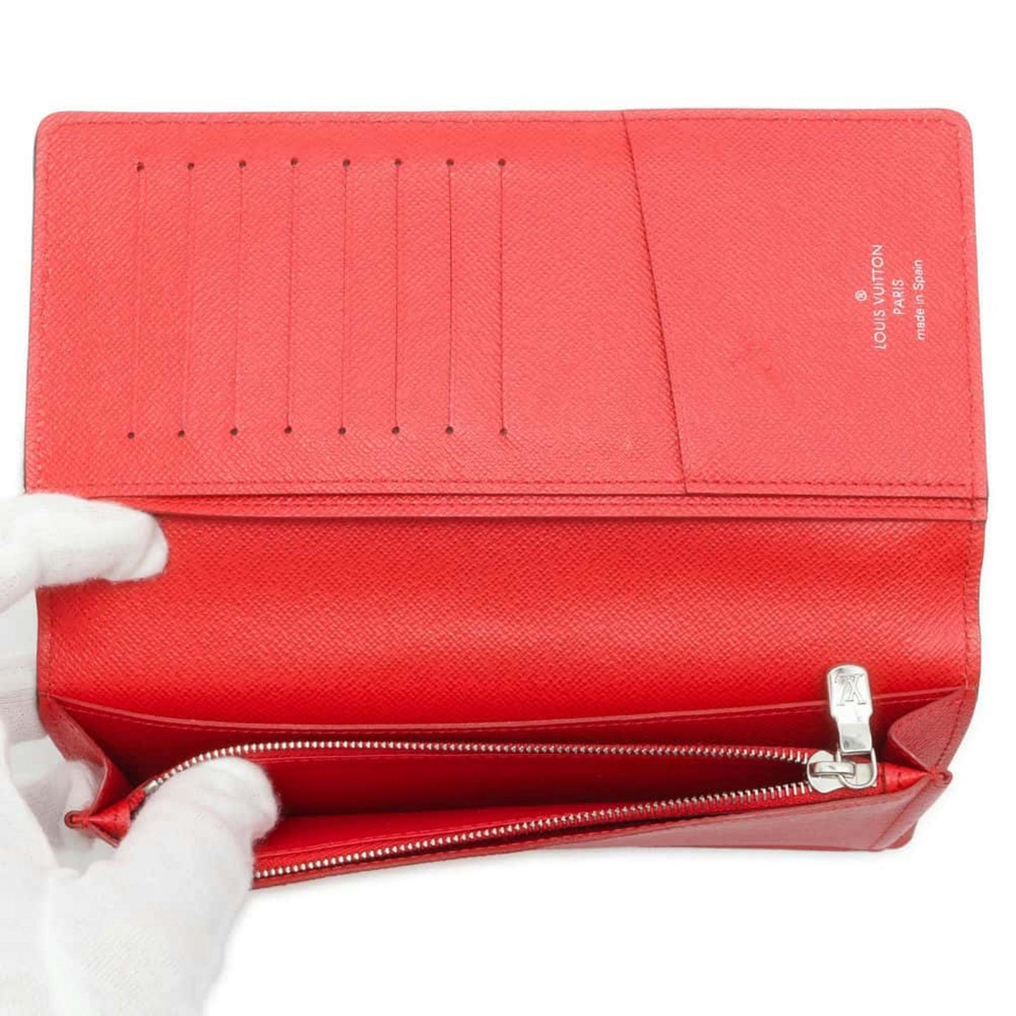 Louis Vuitton Brazza Epi Leather Red Wallet Preloved