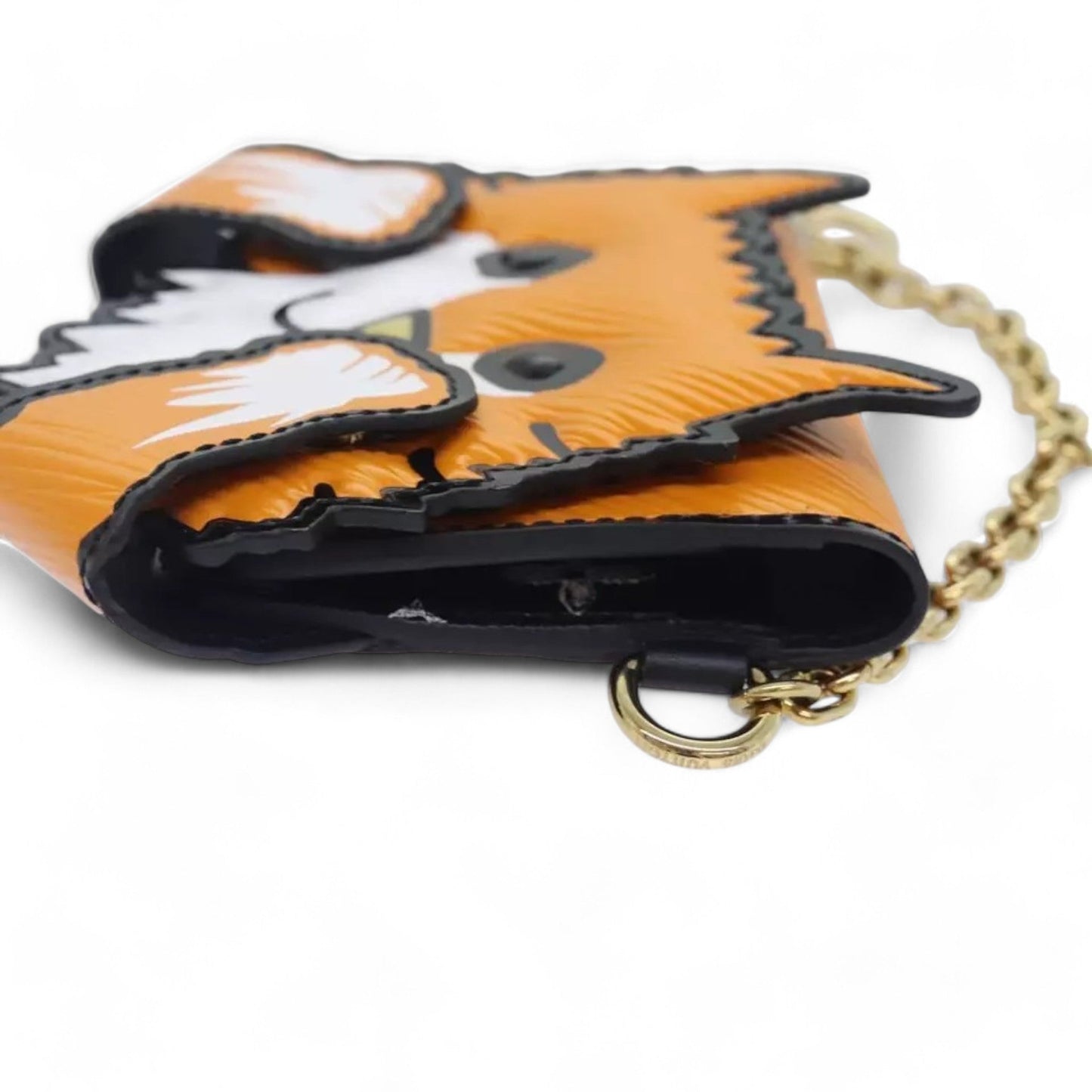 Louis Vuitton Catgram Card Holder Orange Card Case Unisex Classic Design with Box Chain
