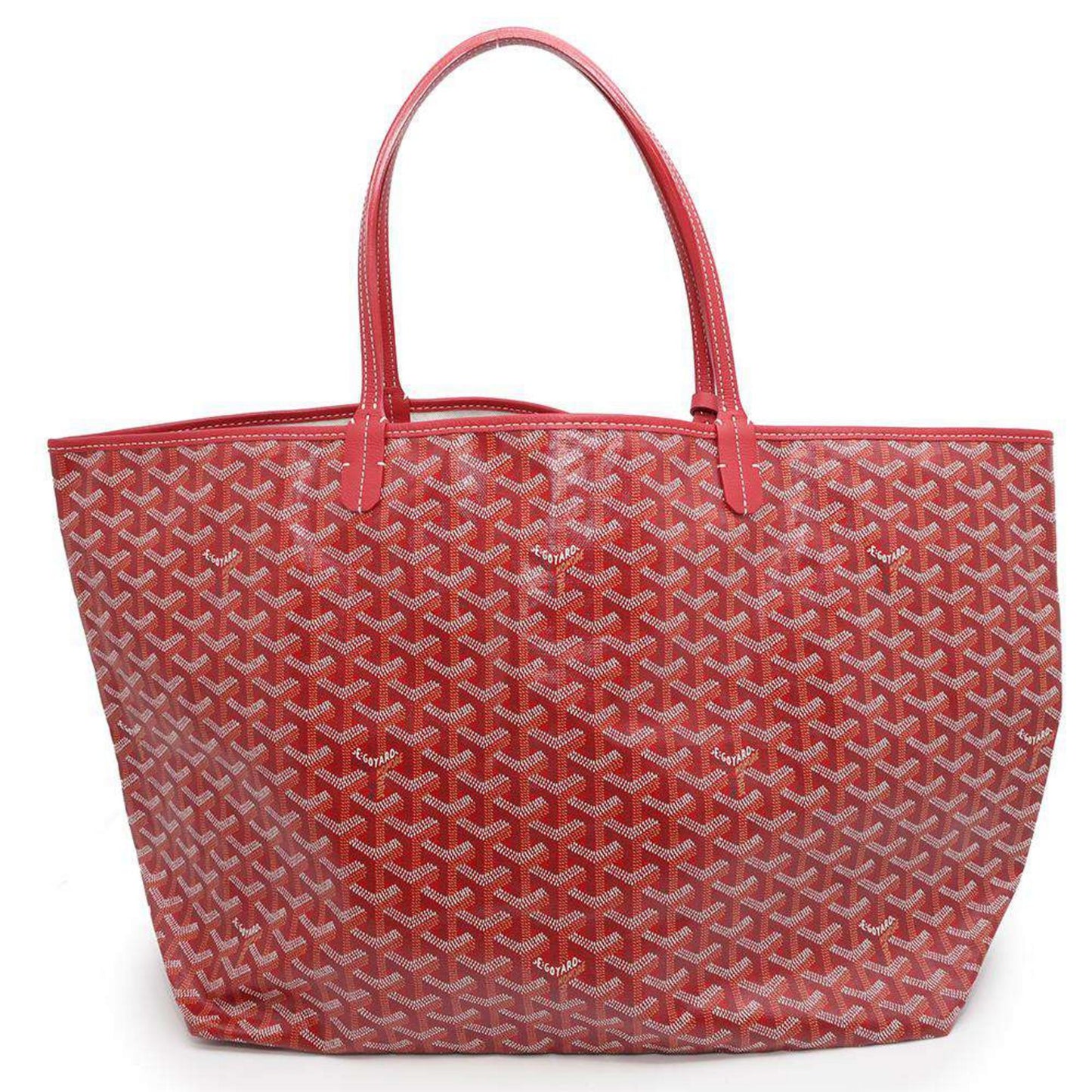 Goyard Saint Louis PVC Leather Red Tote Preloved