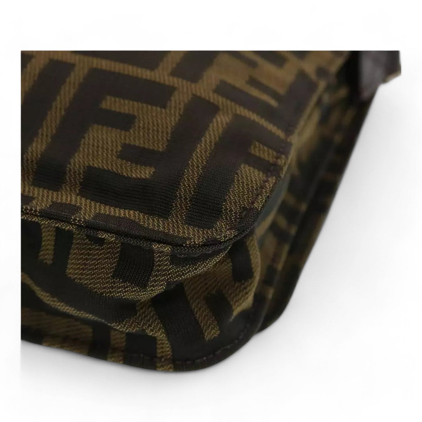 Fendi Zucca Canvas Shoulder Crossbody Bag Black Brown