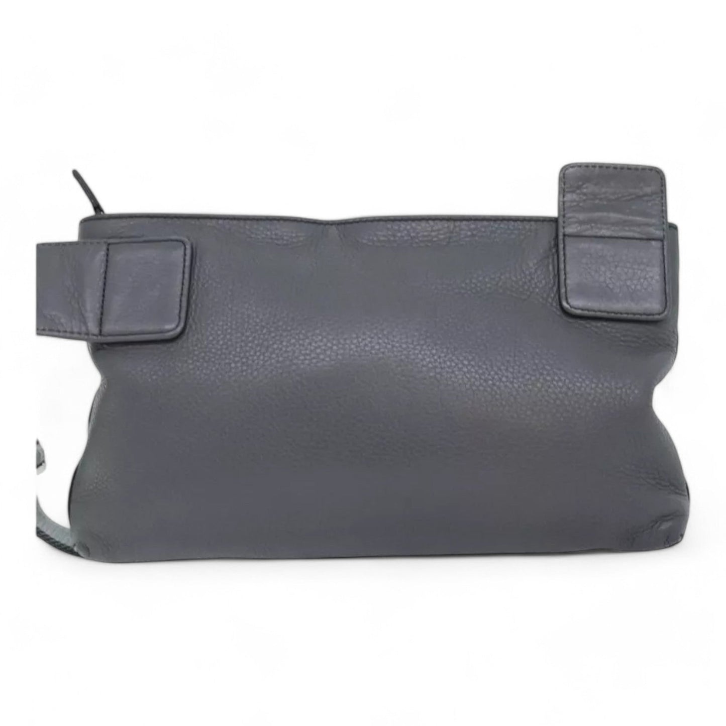 Gucci Interlocking Soho Shoulder Bag Leather Gray Silver