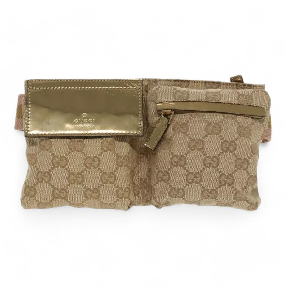 Gucci Beige GG Canvas Belt Bag Waist Pouch