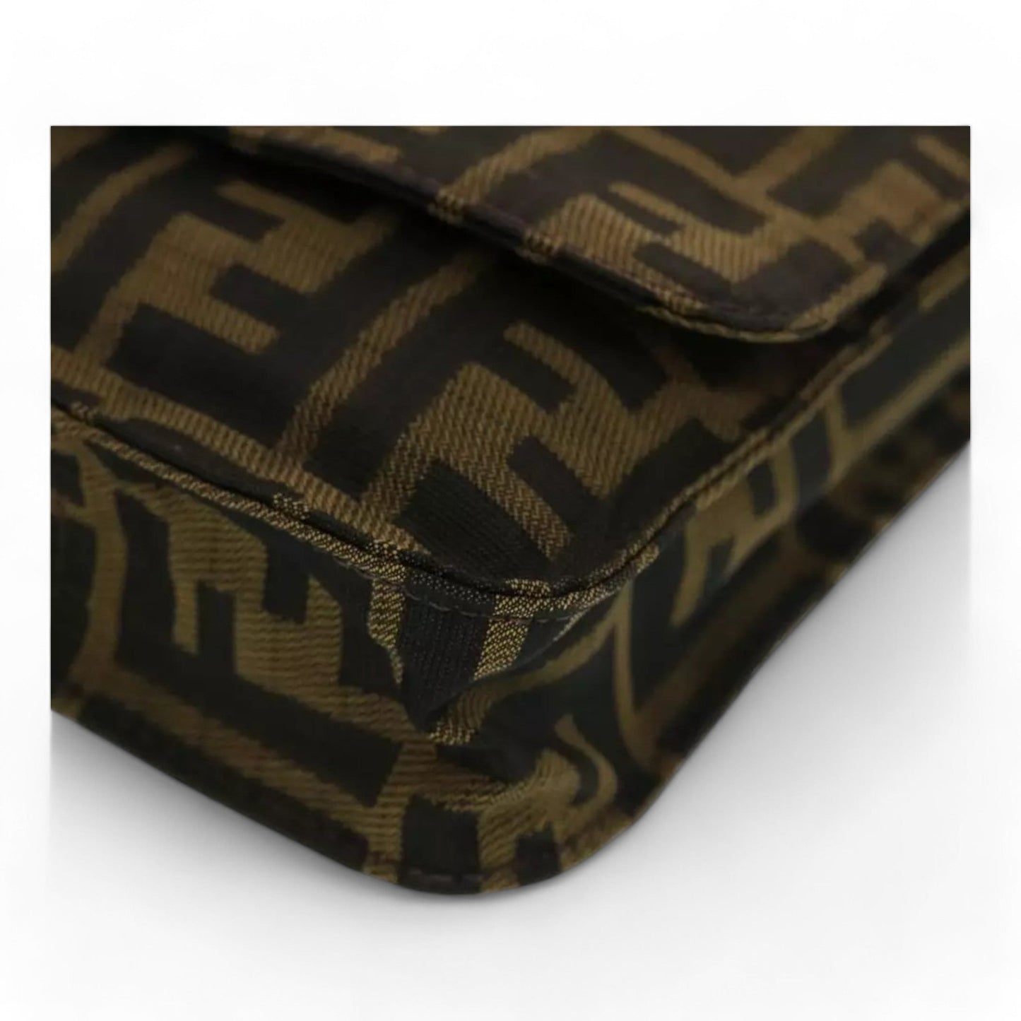Fendi Zucca Canvas Shoulder Crossbody Bag Black Brown