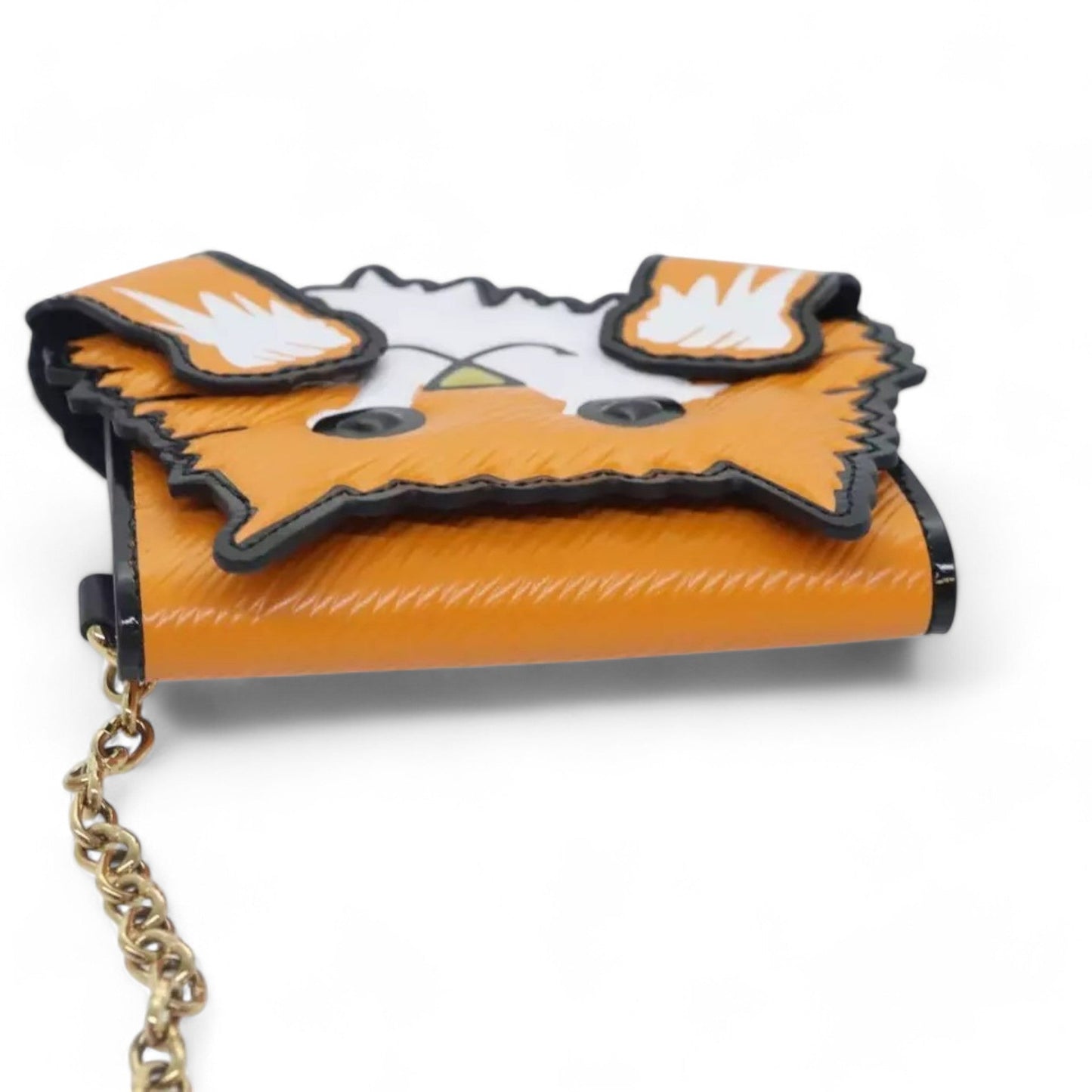 Louis Vuitton Catgram Card Holder Orange Card Case Unisex Classic Design with Box Chain