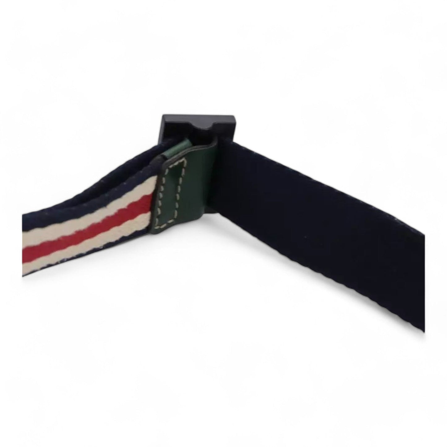 Gucci Sherry Line Hand Bag Nylon 2way Navy Red Shoulder Strap Handle Drop Vintage Unisex Made in Italy