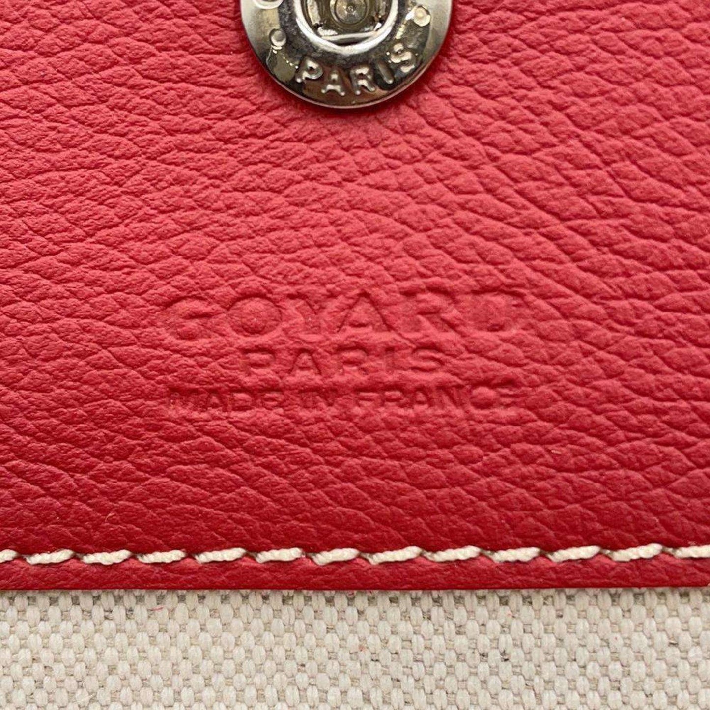 Goyard Saint Louis PVC Leather Red Tote Preloved