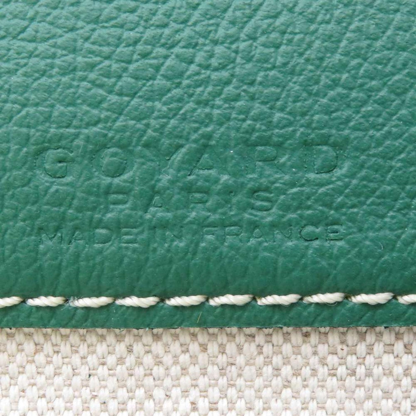 GOYARD Sun Louis PVC Leather Green Tote Bag Preloved