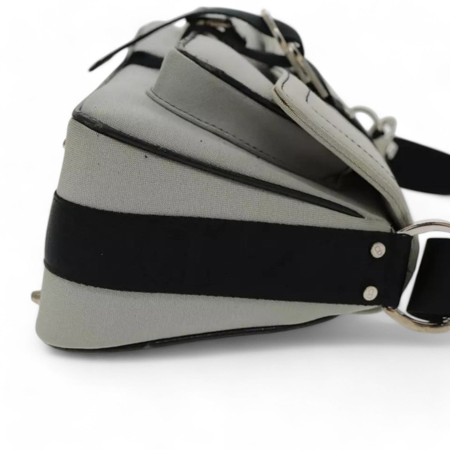 Christian Dior Hardcore Shoulder Bag Canvas Silver Womens Handbag