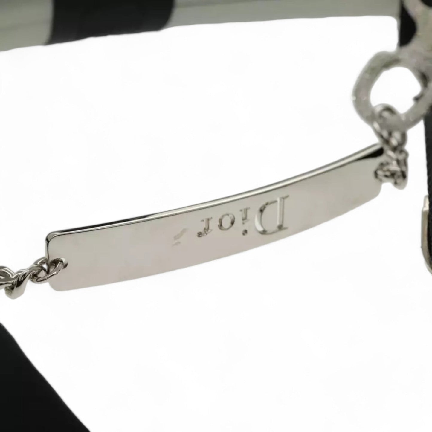 Christian Dior Hardcore Shoulder Bag Canvas Silver Womens Handbag