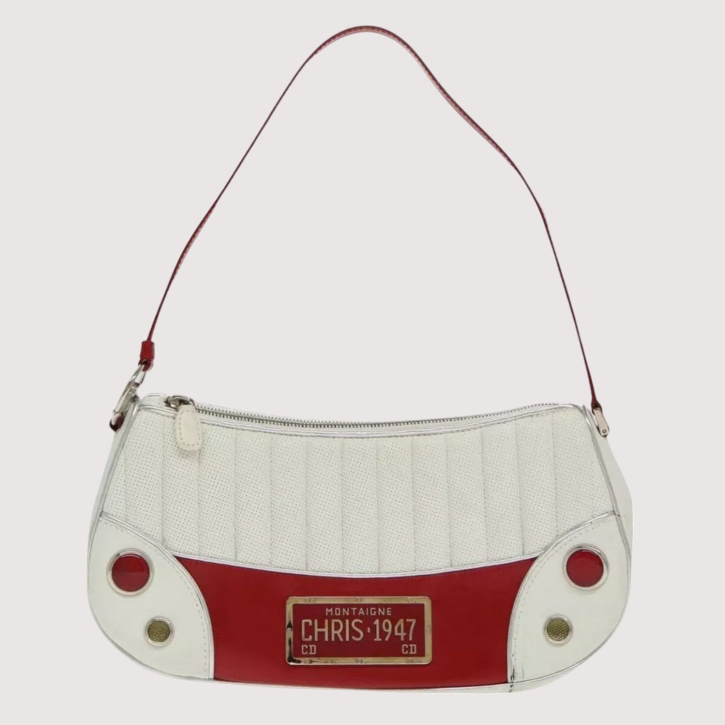 Christian Dior Montaigne Trailer Vintage Shoulder Bag Leather Women's Handbag
