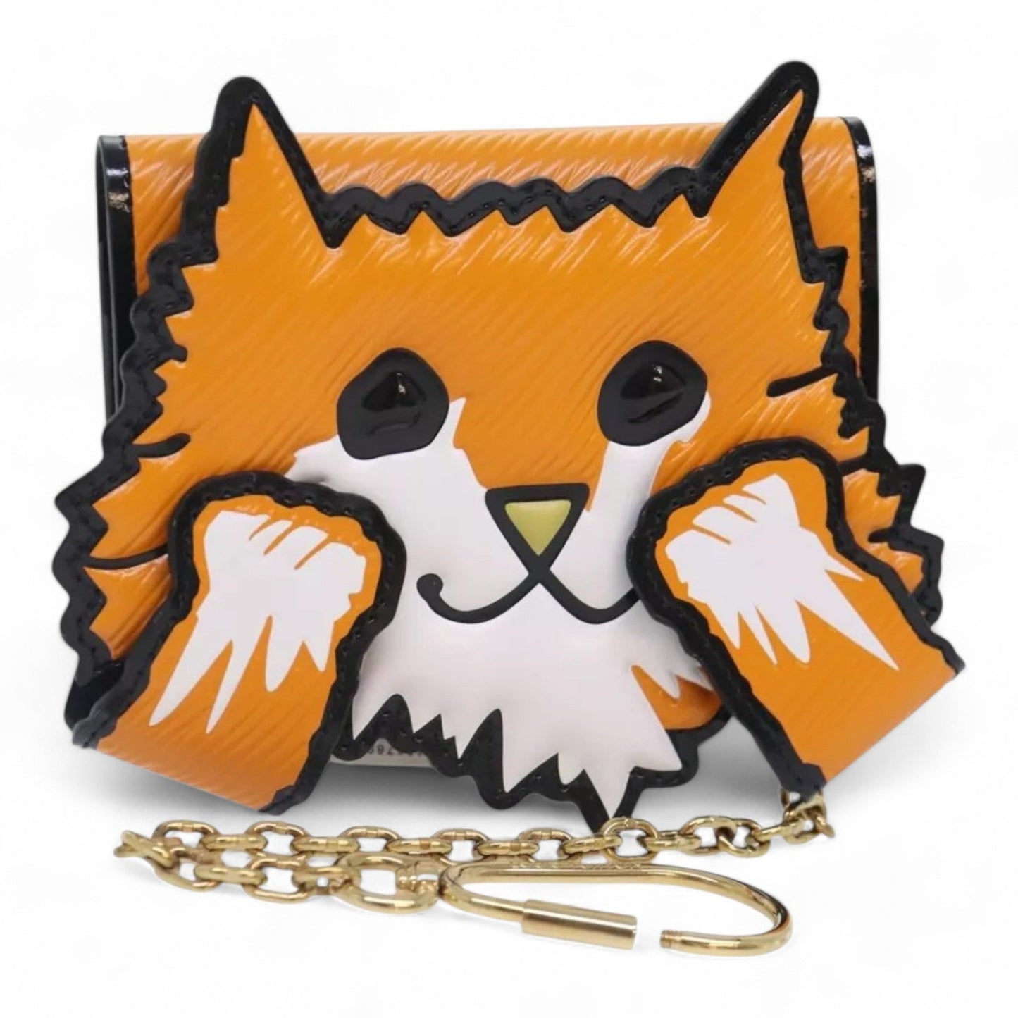 Louis Vuitton Catgram Card Holder Orange Card Case Unisex Classic Design with Box Chain