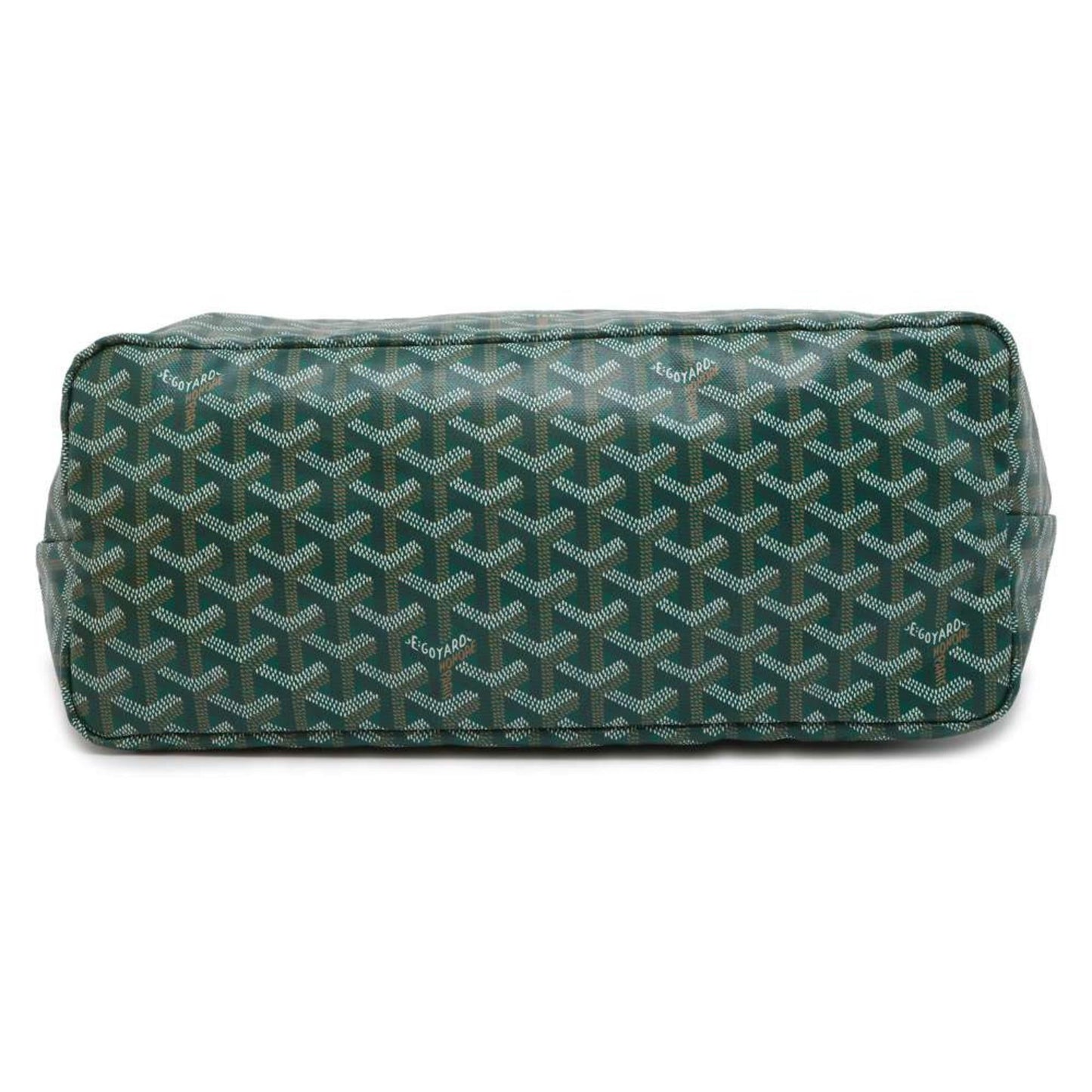 GOYARD Sun Louis PVC Leather Green Tote Bag Preloved