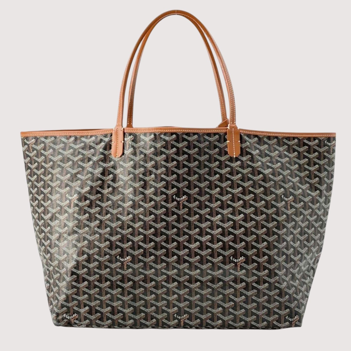 GOYARD Saint Louis PVC Leather Brown Tote Preloved