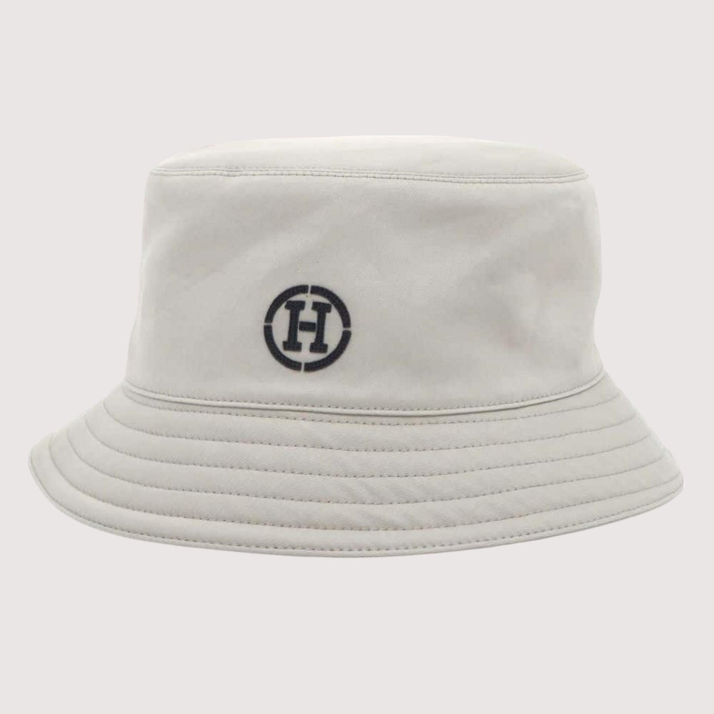 HERMES Fred H Cotton Polyurethane Gray Bucket Hat Preloved