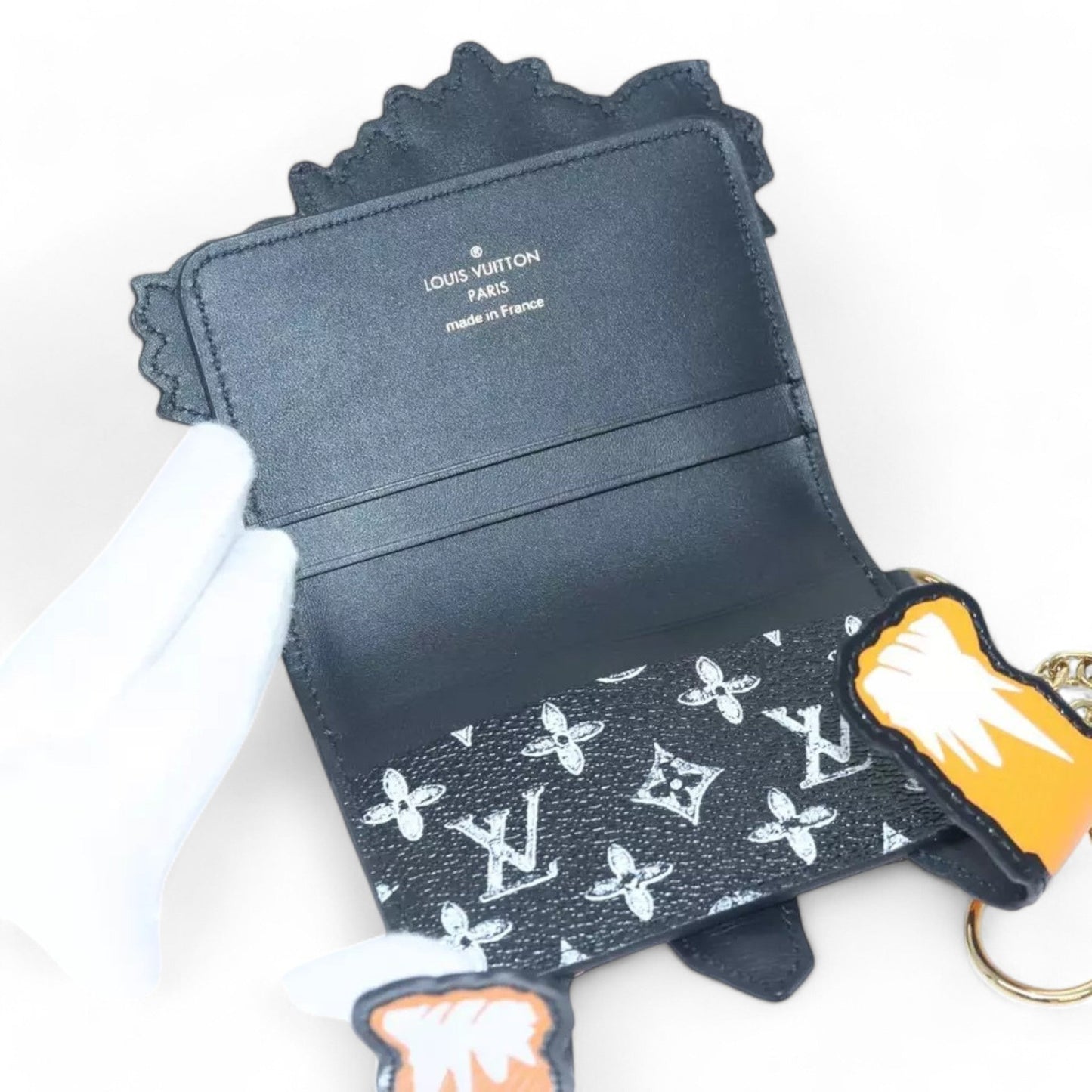 Louis Vuitton Catgram Card Holder Orange Card Case Unisex Classic Design with Box Chain