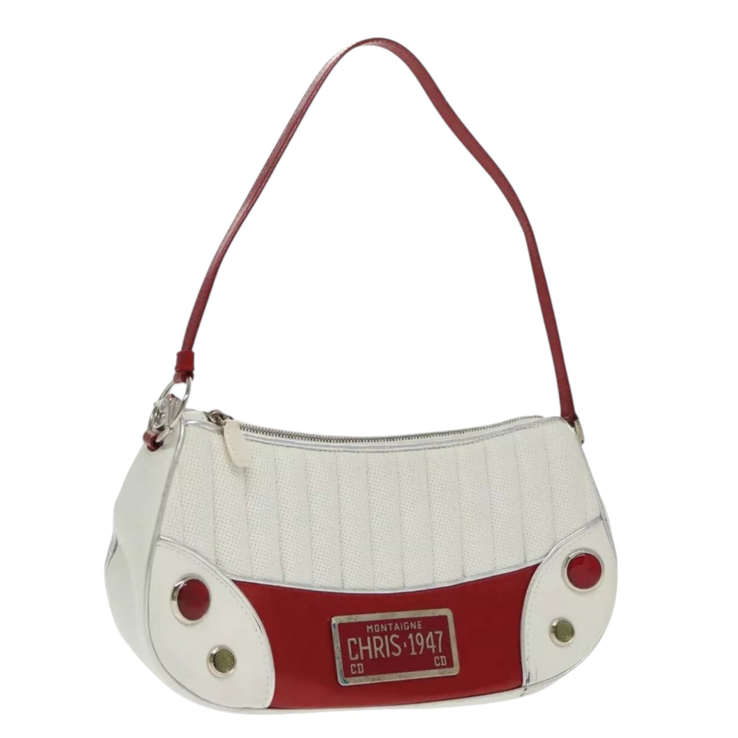 Christian Dior Montaigne Trailer Vintage Shoulder Bag Leather Women's Handbag
