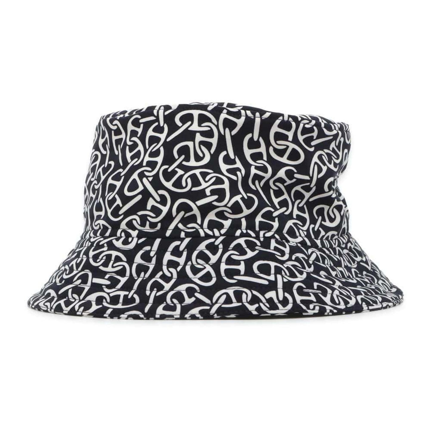 HERMES Hat Harper Nylon Polyurethane Blue Noir Preloved