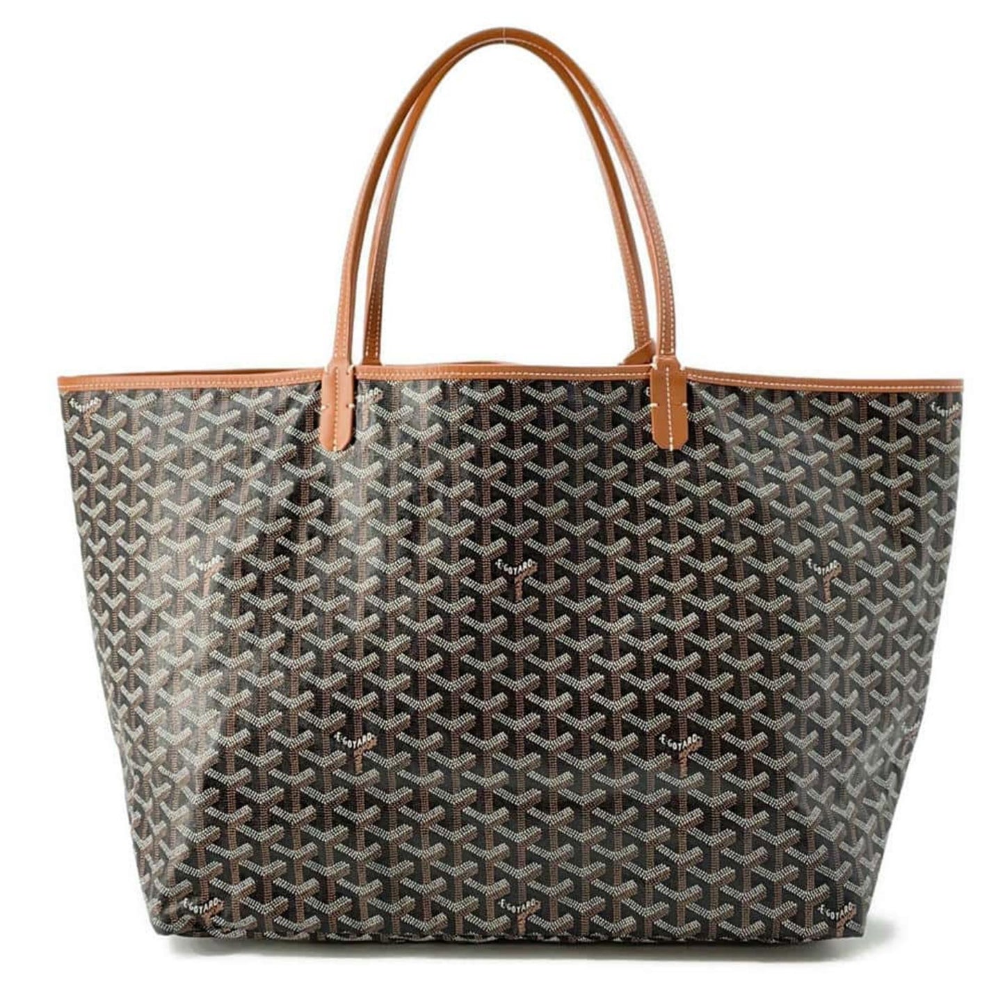 GOYARD Saint Louis PVC Leather Brown Tote Preloved