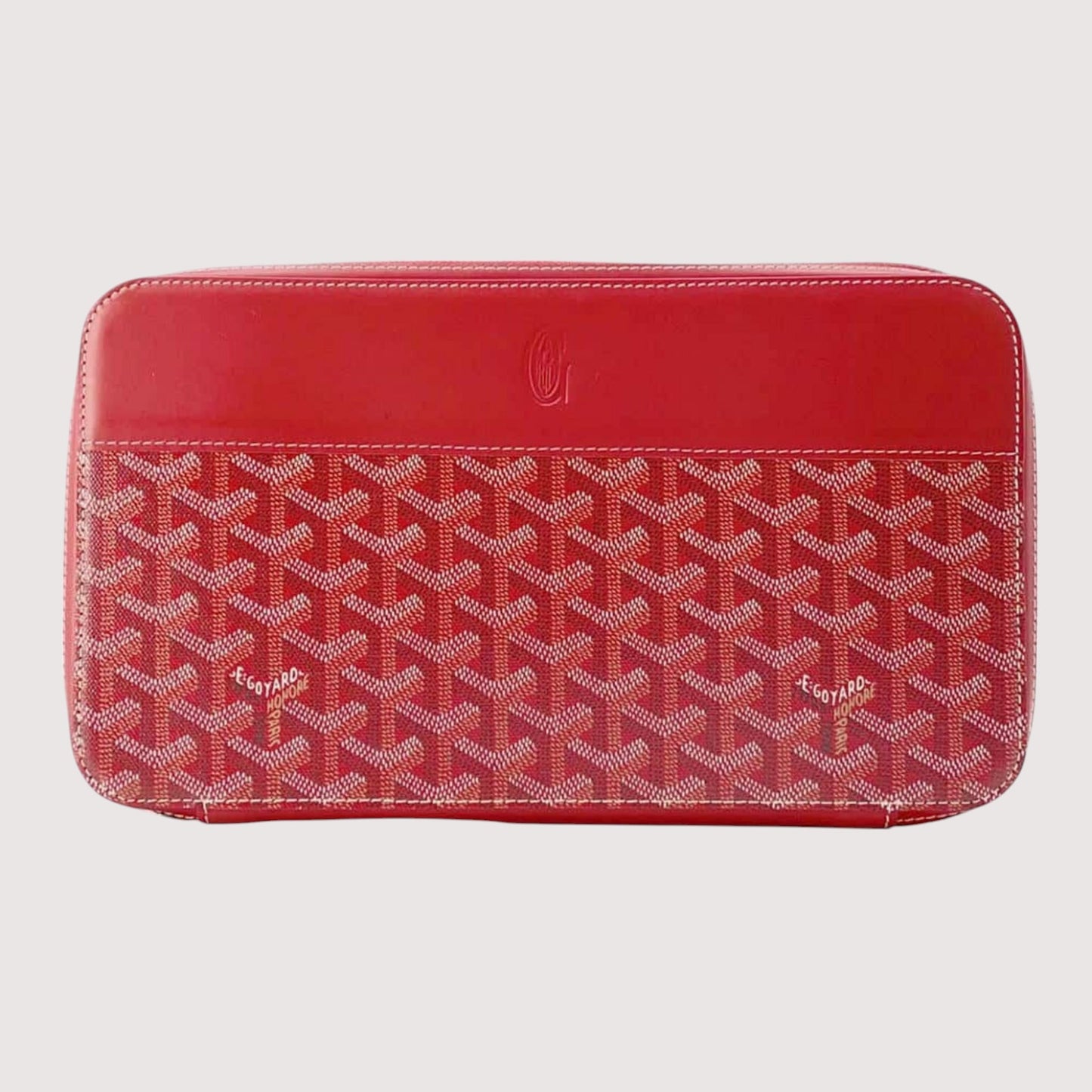 GOYARD Opera Calf Leather PVC Red Organizer Preloved