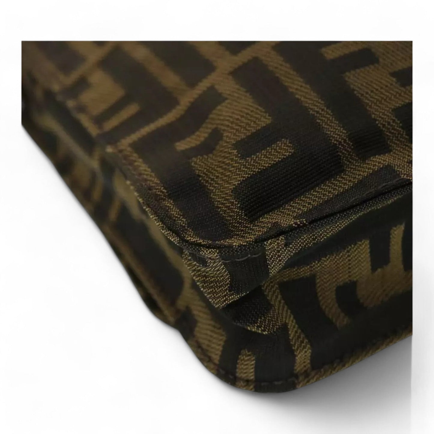 Fendi Zucca Canvas Shoulder Crossbody Bag Black Brown