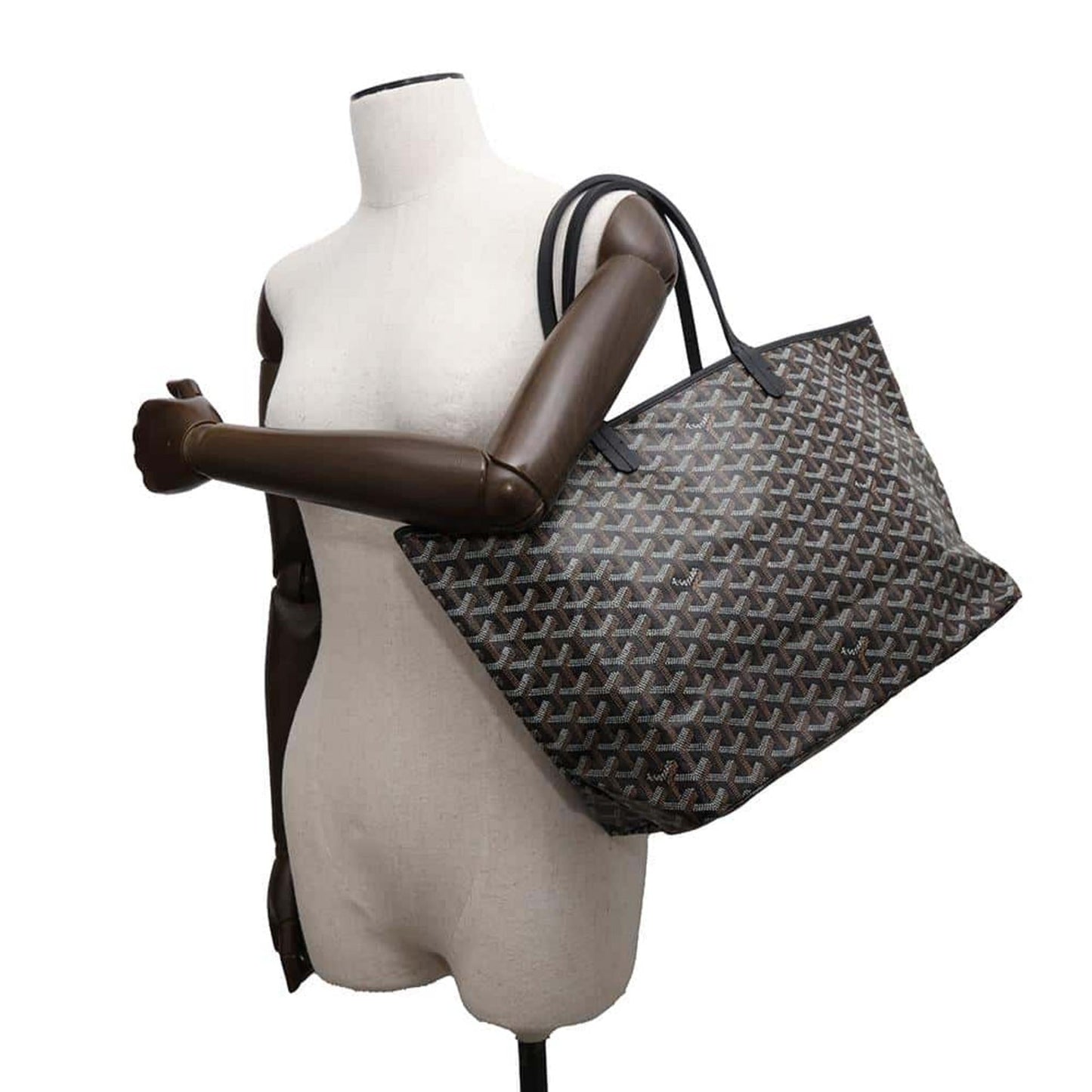 GOYARD Saint Louis PVC Leather Black Tote Preloved