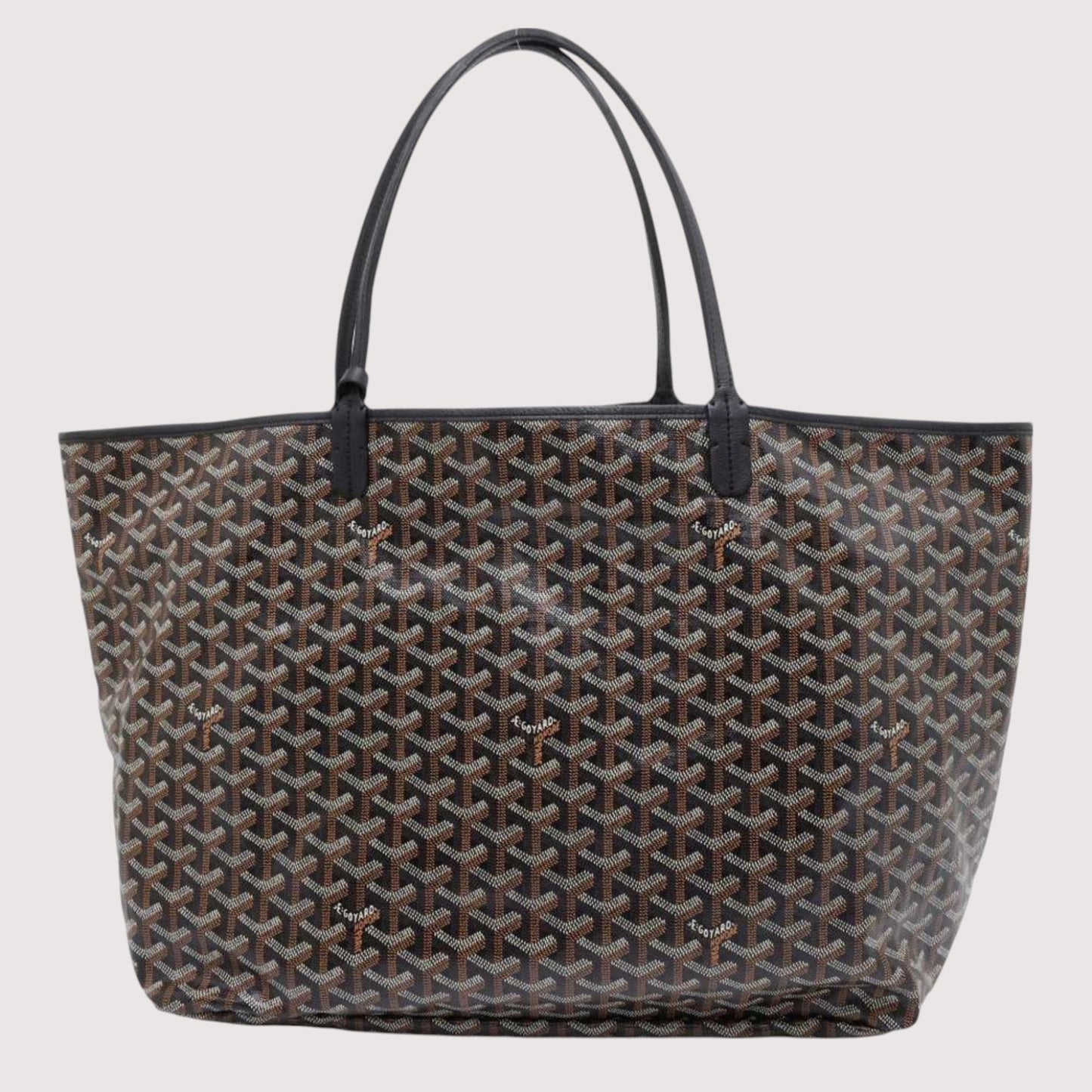 Goyard Saint Louis PVC Leather Black Tote Bag Preloved