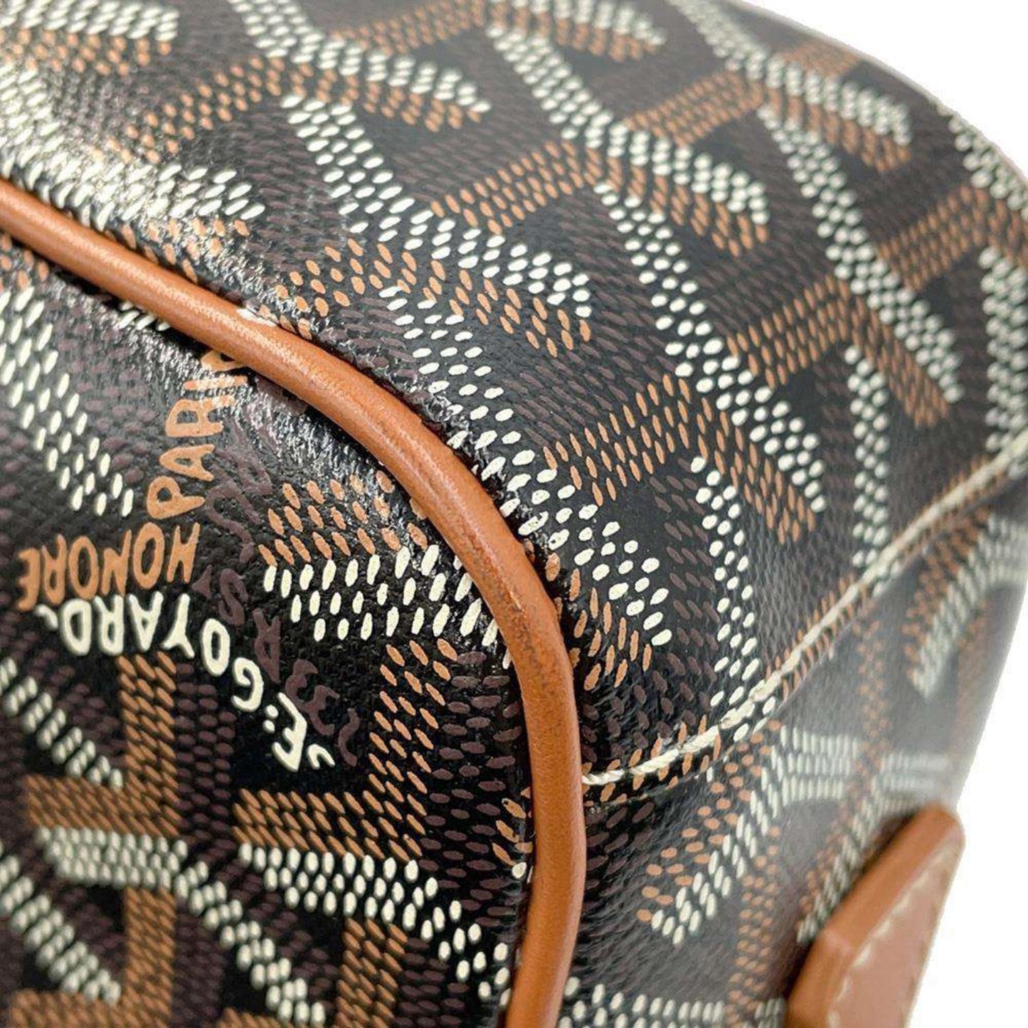 GOYARD CupVert PVC Leather Brown Black Wallet Preloved