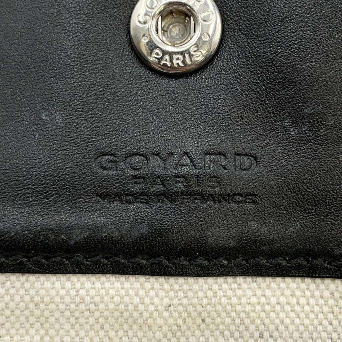 GOYARD Saint Louis PVC Leather Black Handbag Preloved