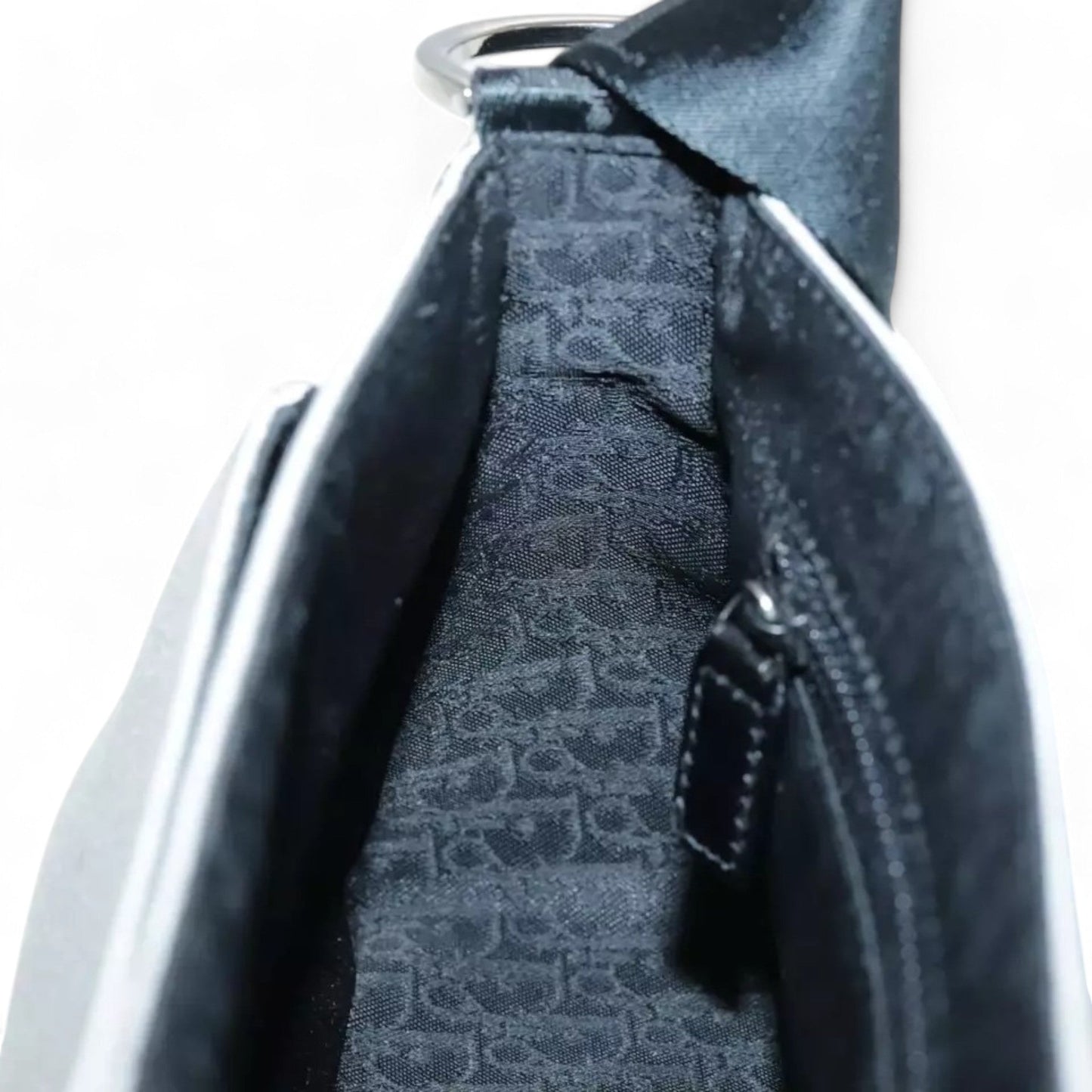 Christian Dior Hardcore Shoulder Bag Canvas Silver Womens Handbag