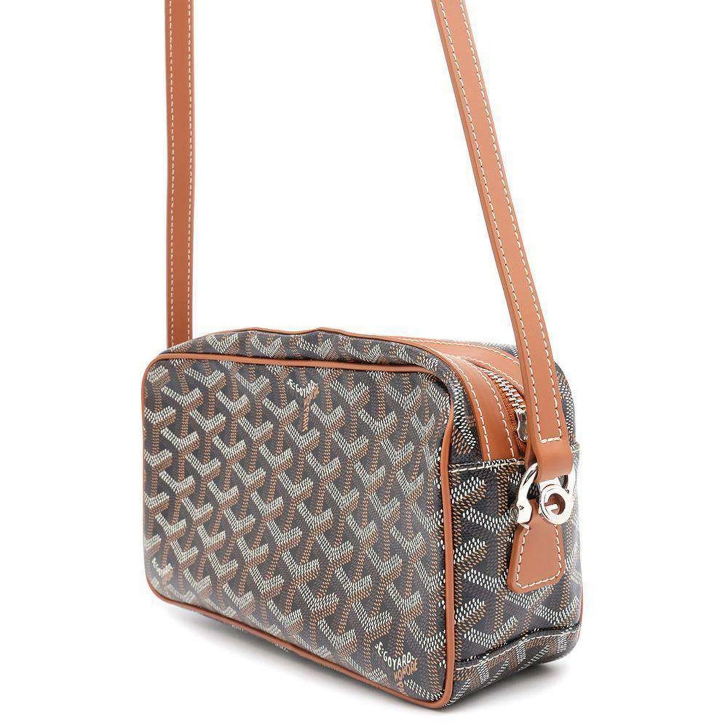 GOYARD CupVert PVC Leather Brown Black Wallet Preloved