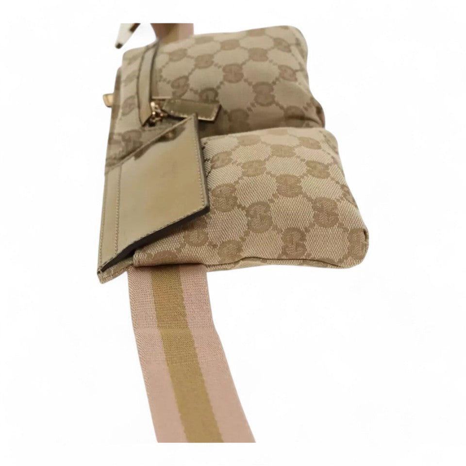 Gucci Beige GG Canvas Belt Bag Waist Pouch