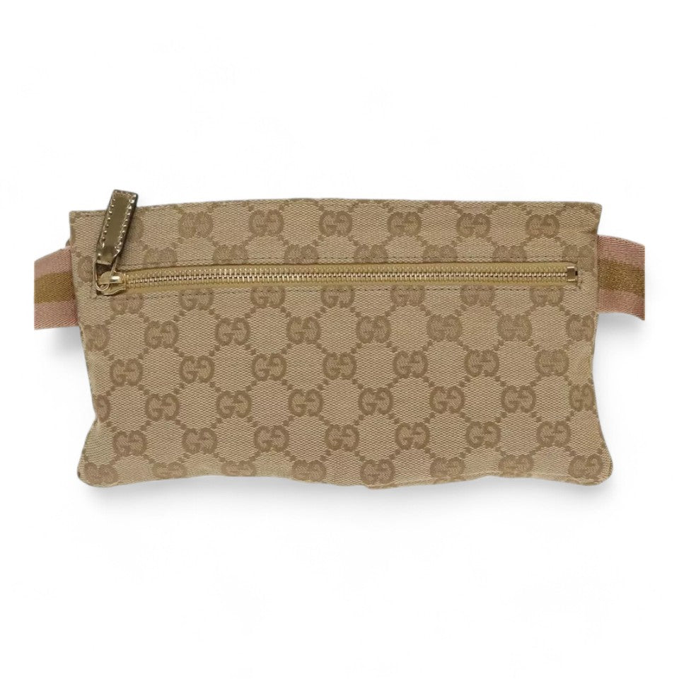 Gucci Beige GG Canvas Belt Bag Waist Pouch