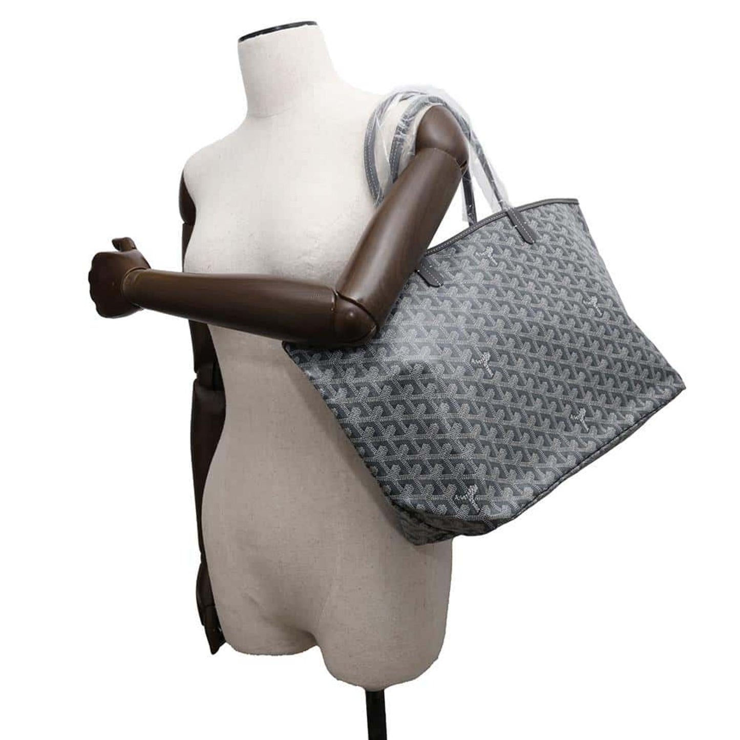 GOYARD Saint Louis PVC Leather Gray Tote Preloved