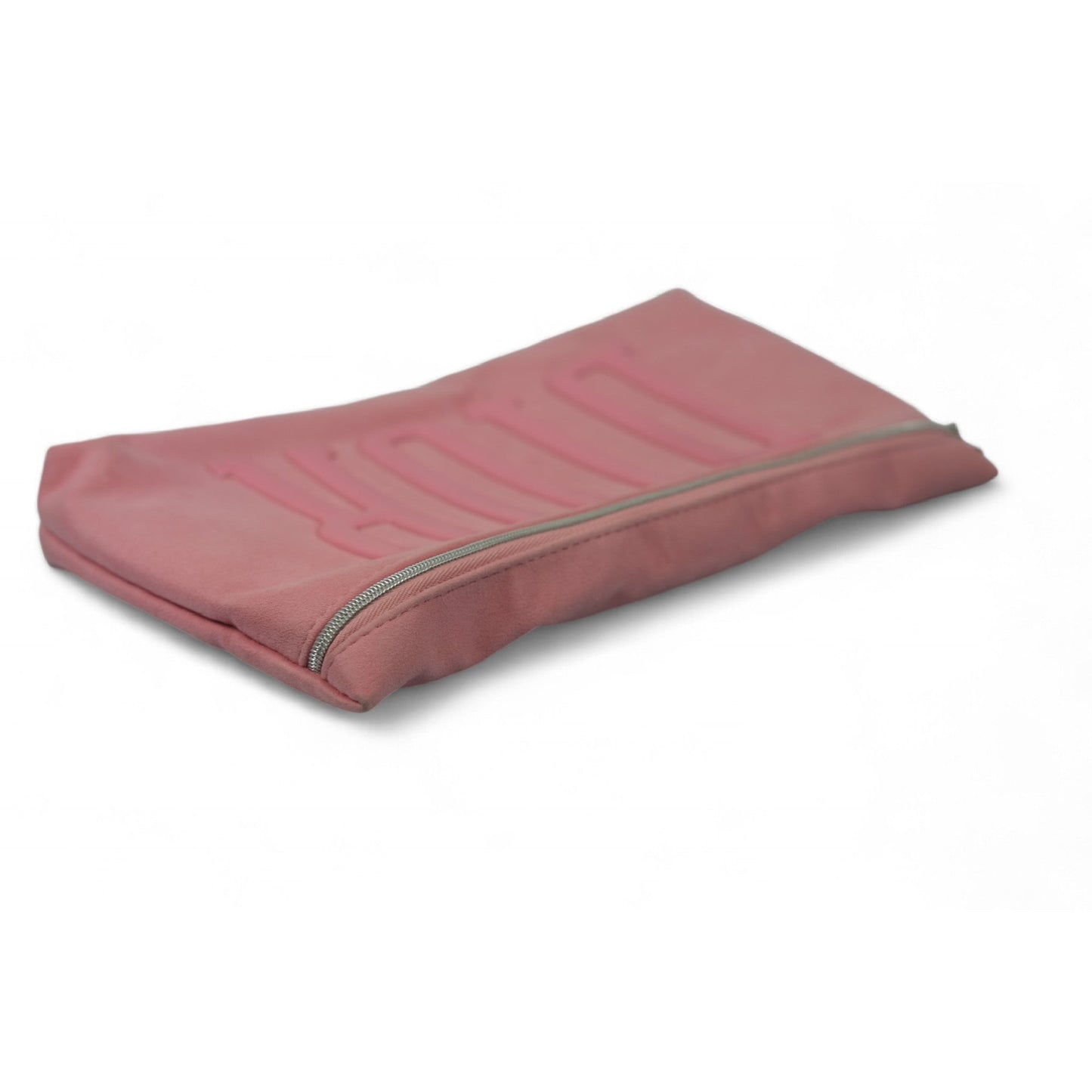 Dior Suede Pink Cosmetic Pouch Bag Star Zipper Women's Makeup Travel Case Vintage