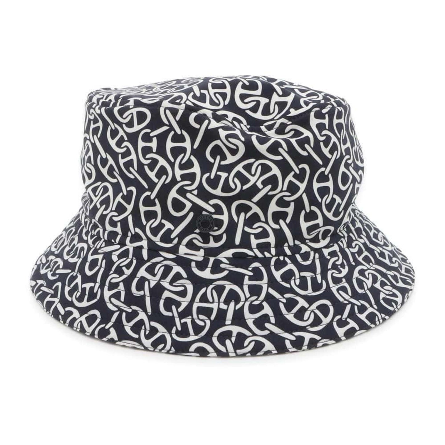 HERMES Hat Harper Nylon Polyurethane Blue Noir Preloved