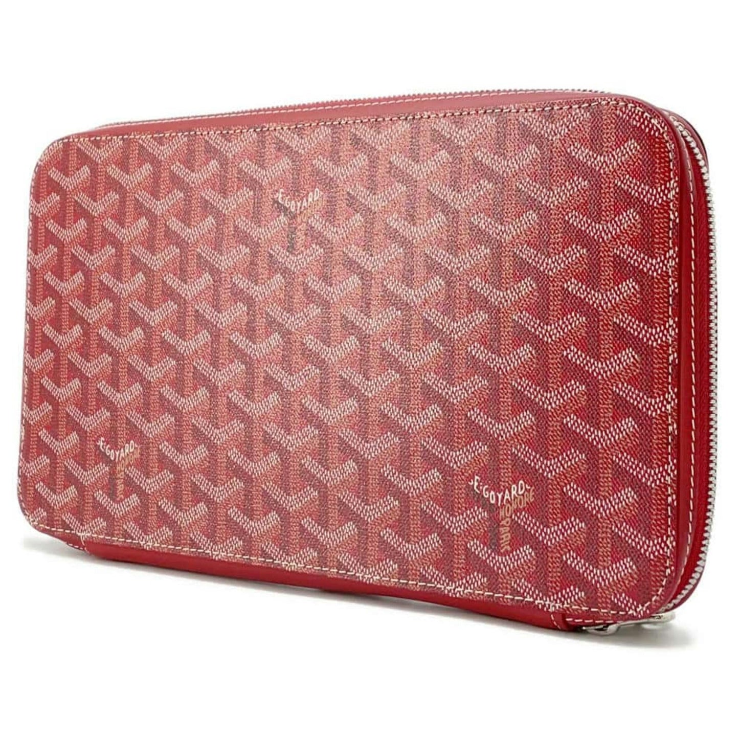 GOYARD Opera Calf Leather PVC Red Organizer Preloved