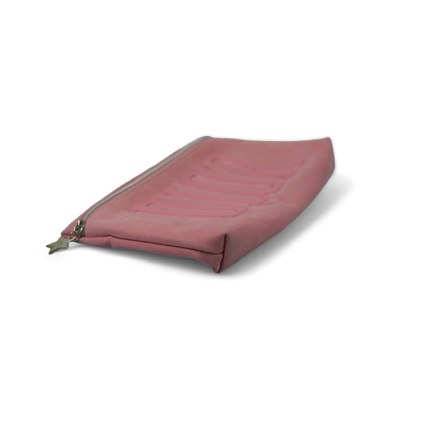 Dior Suede Pink Cosmetic Pouch Bag Star Zipper Women's Makeup Travel Case Vintage