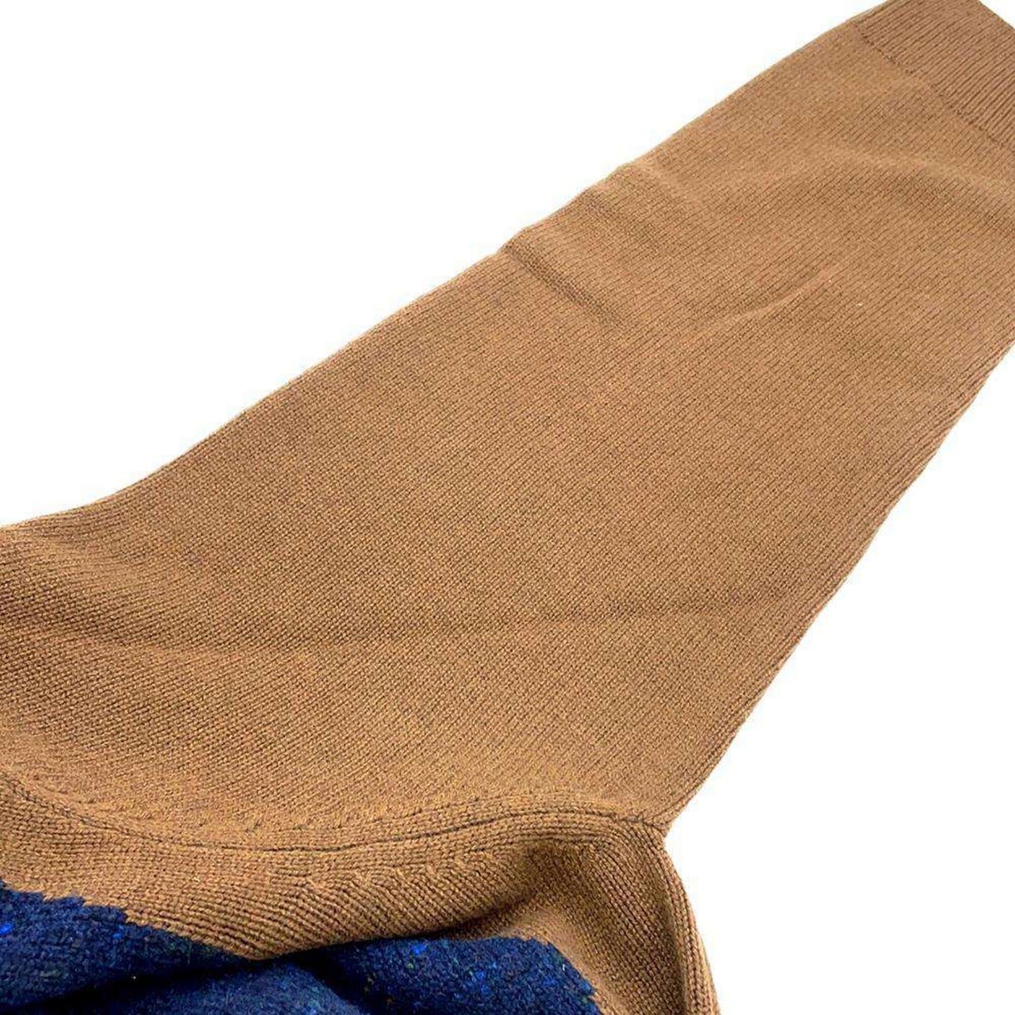 HERMES Knit Wool Navy Camel Sweater Preloved