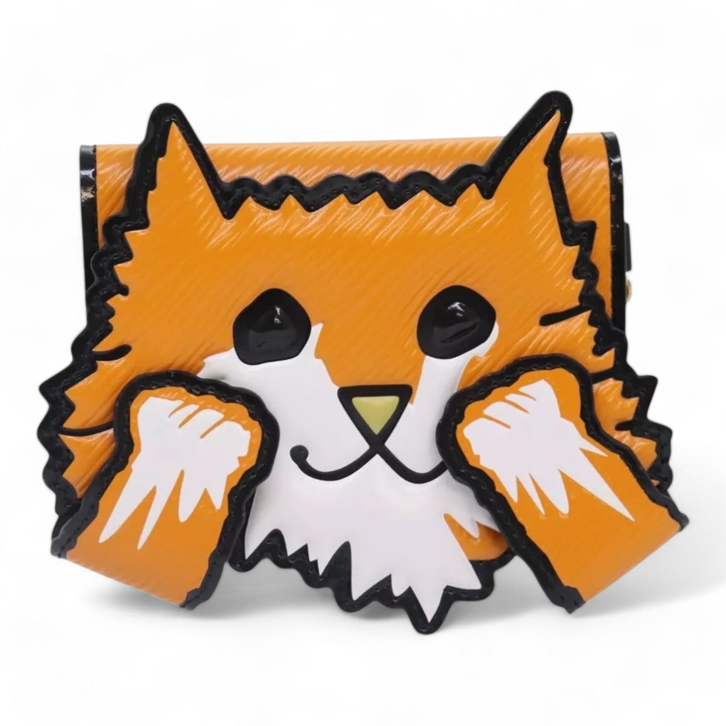 Louis Vuitton Catgram Card Holder Orange Card Case Unisex Classic Design with Box Chain