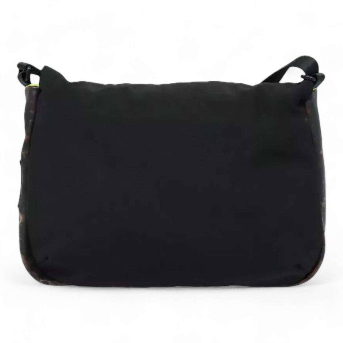 Chanel Sports Shoulder Bag Nylon Black Silver Unisex CC Logo Adjustable Strap